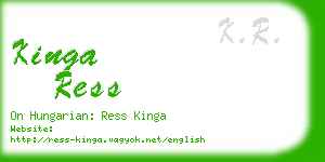 kinga ress business card